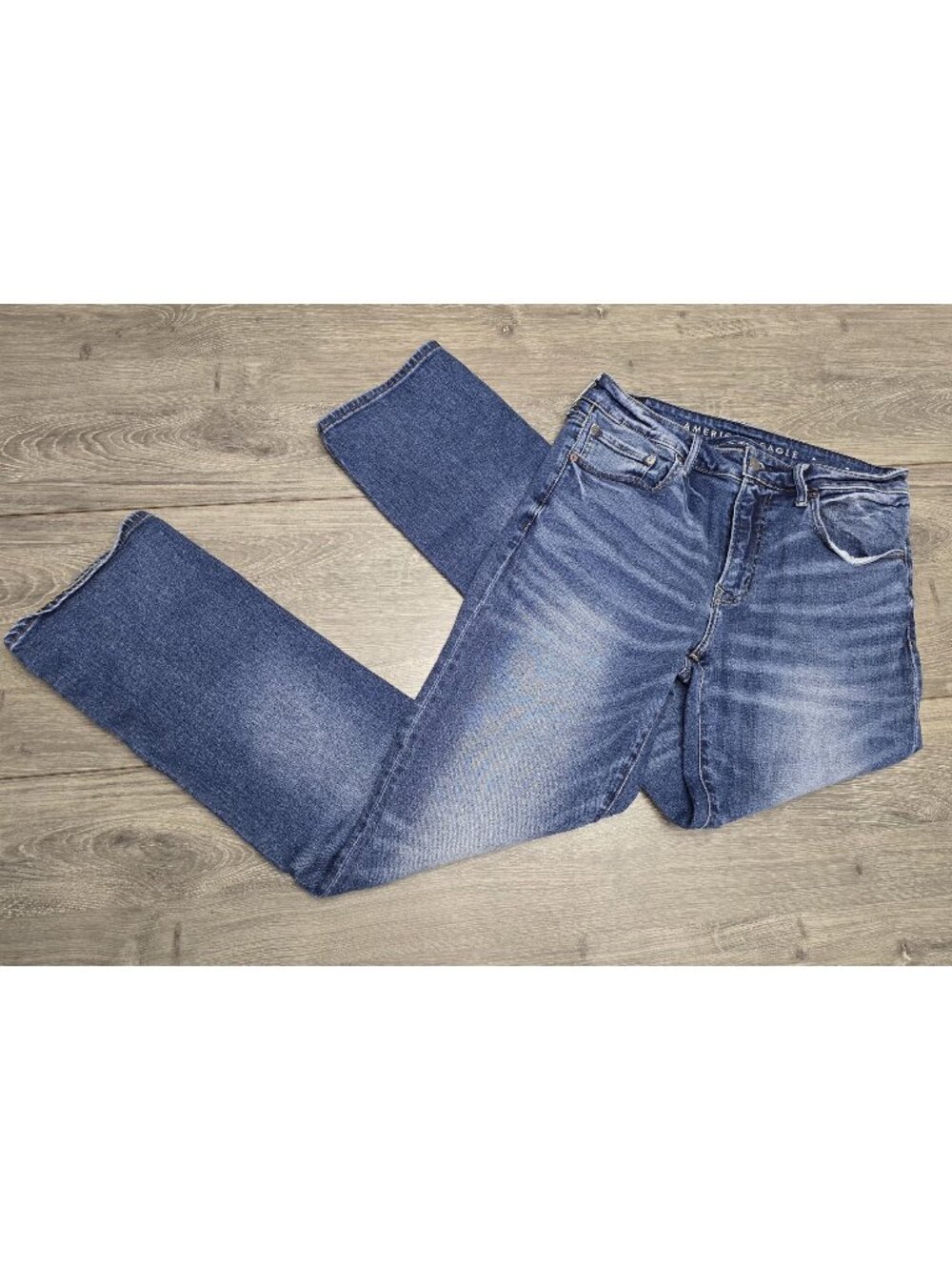 American Eagle Men’s Original Bootcut Jeans 34x34 - Medium Wash Stretch - EUC